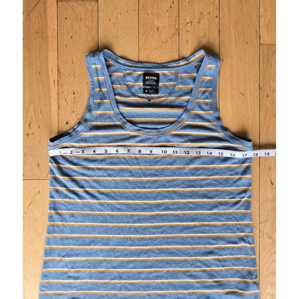 Prana Cozy Up Scoop High Tide Striped Tank Top Womans Medium Hiking Gorpcore - Picture 4 of 7